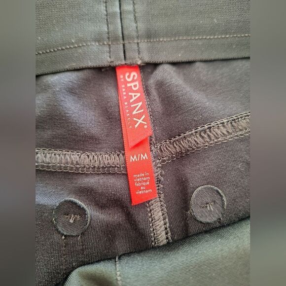 Spanx‎ dark brown faux leather leggins pants size M - Picture 3 of 8